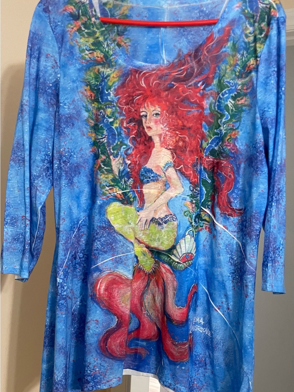 Leoma Lovegrove Mermaid Graphic 3/4 Sleeve Tunic